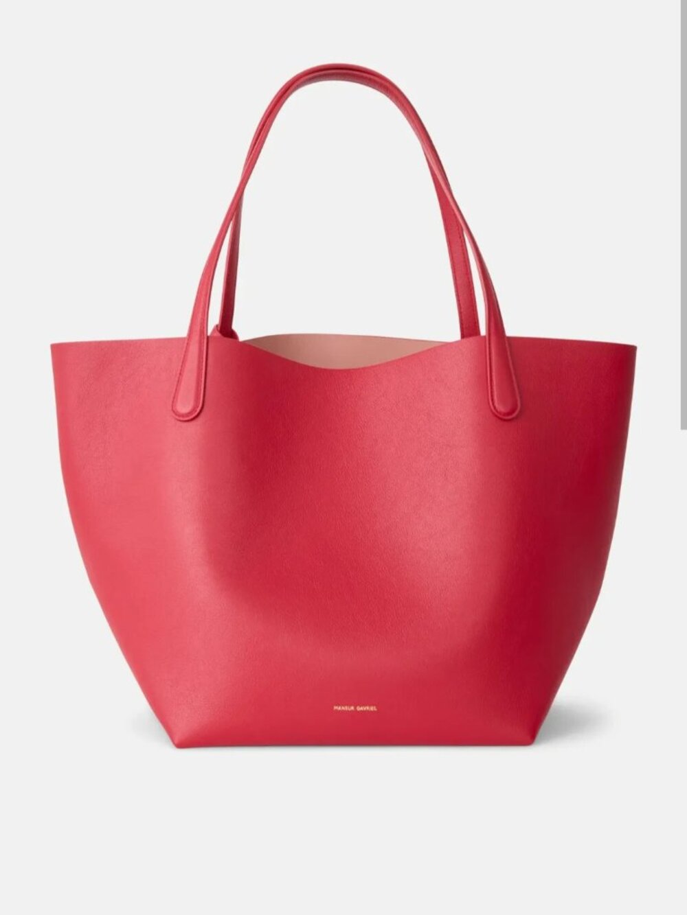 Mansur Gavriel Red Everyday Soft Tote Bag 21.5"x11.8"x9"100% Italian CalfLeather - Picture 2 of 10